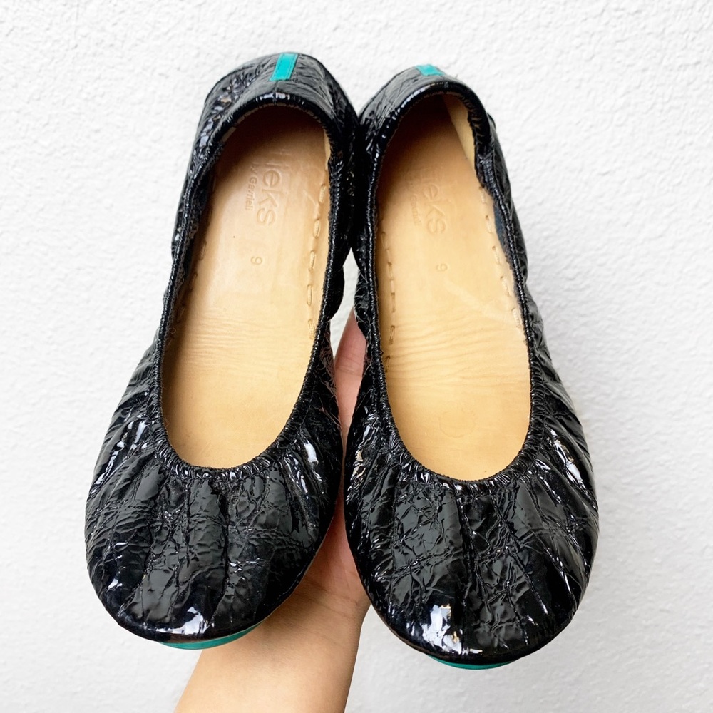 Tieks Obsidian Black Patent Leather Ballet Flats